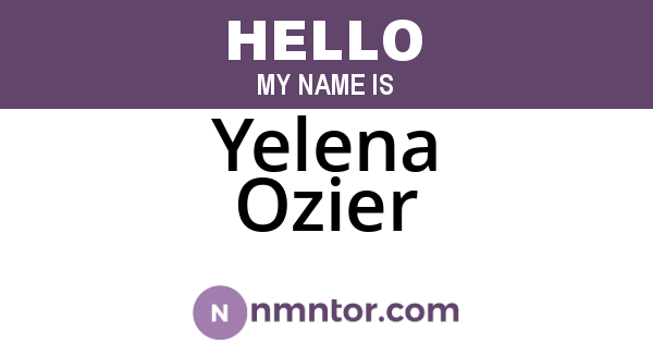 Yelena Ozier
