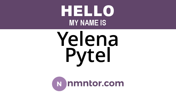 Yelena Pytel
