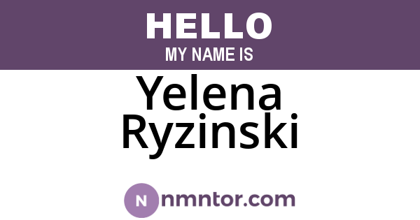 Yelena Ryzinski