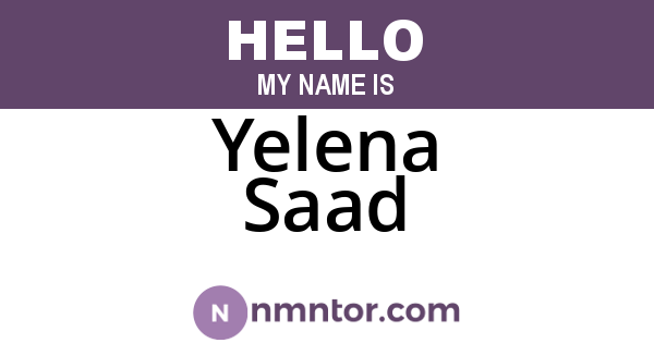 Yelena Saad