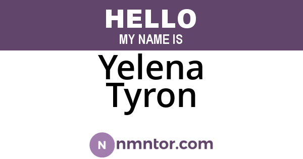 Yelena Tyron
