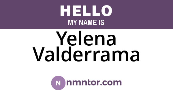 Yelena Valderrama