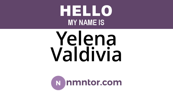 Yelena Valdivia