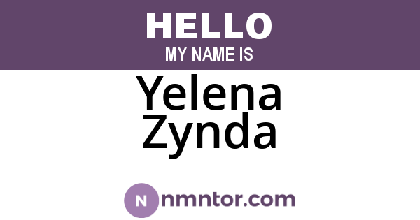 Yelena Zynda