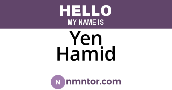 Yen Hamid
