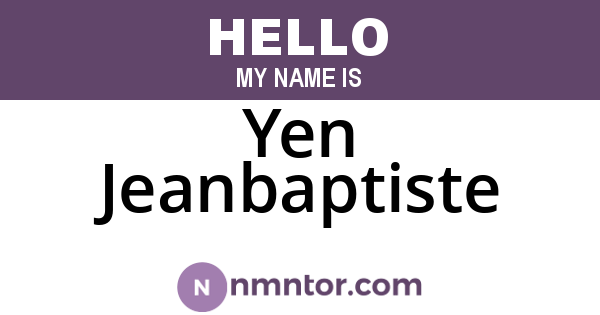 Yen Jeanbaptiste