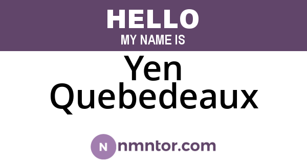 Yen Quebedeaux