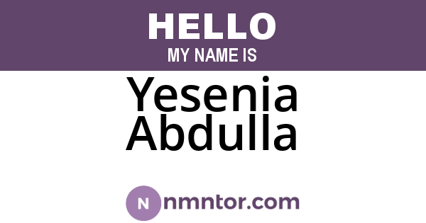 Yesenia Abdulla
