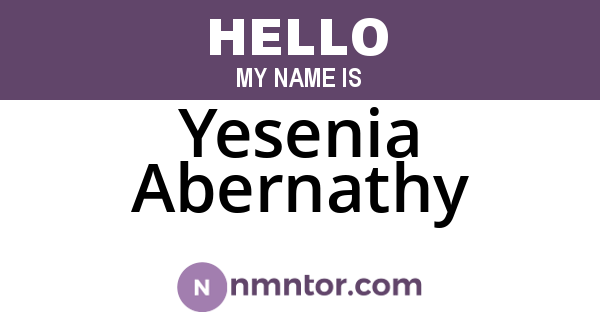 Yesenia Abernathy