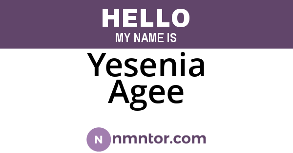 Yesenia Agee