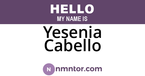 Yesenia Cabello