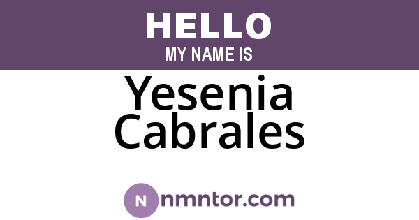 Yesenia Cabrales