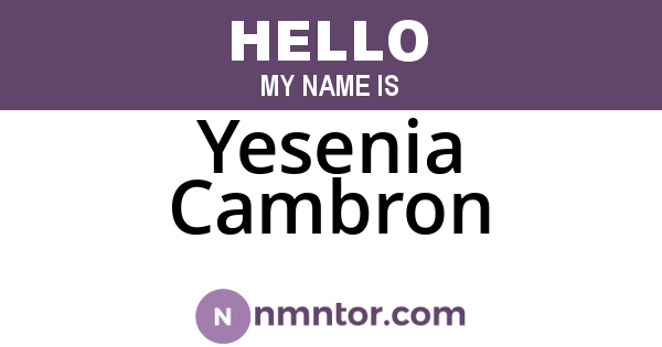 Yesenia Cambron