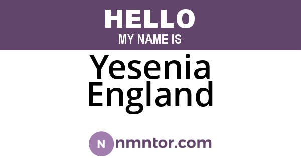 Yesenia England