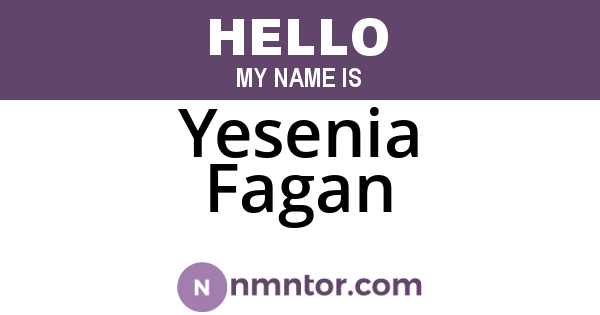 Yesenia Fagan