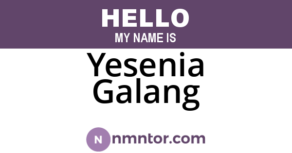 Yesenia Galang
