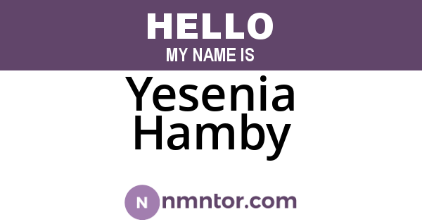 Yesenia Hamby
