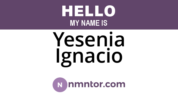 Yesenia Ignacio