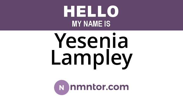 Yesenia Lampley