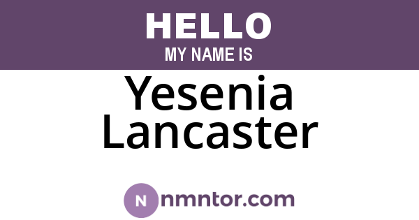 Yesenia Lancaster
