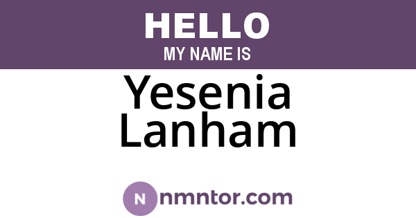 Yesenia Lanham