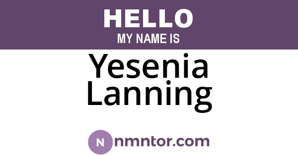 Yesenia Lanning