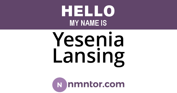 Yesenia Lansing