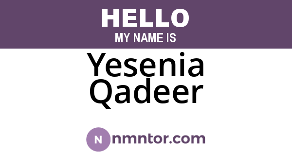 Yesenia Qadeer