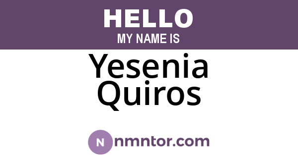 Yesenia Quiros