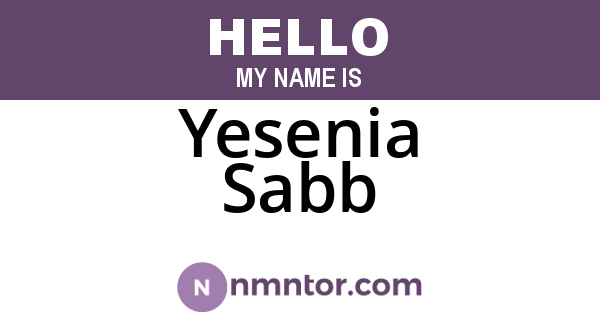 Yesenia Sabb