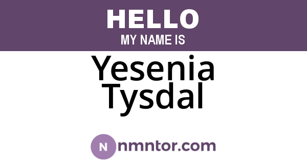 Yesenia Tysdal