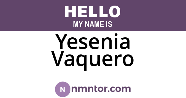 Yesenia Vaquero