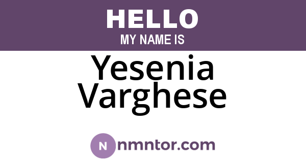 Yesenia Varghese