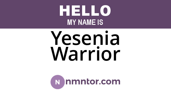 Yesenia Warrior