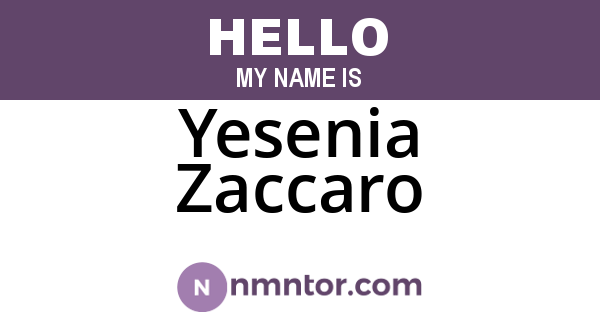 Yesenia Zaccaro