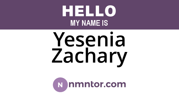 Yesenia Zachary