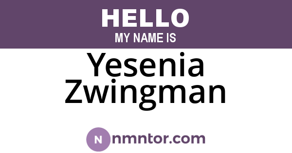 Yesenia Zwingman