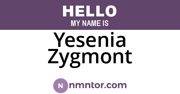 Yesenia Zygmont
