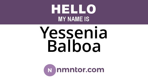 Yessenia Balboa
