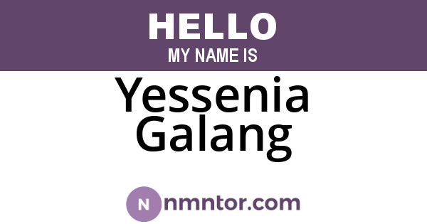 Yessenia Galang