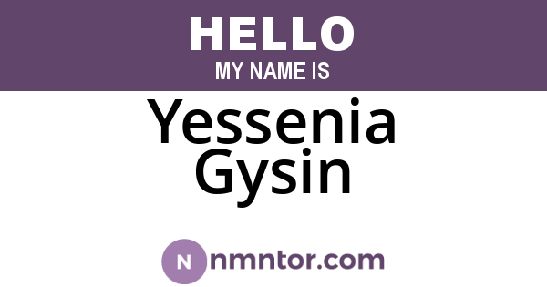 Yessenia Gysin