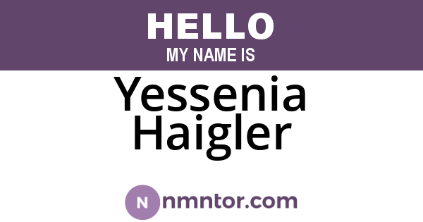 Yessenia Haigler