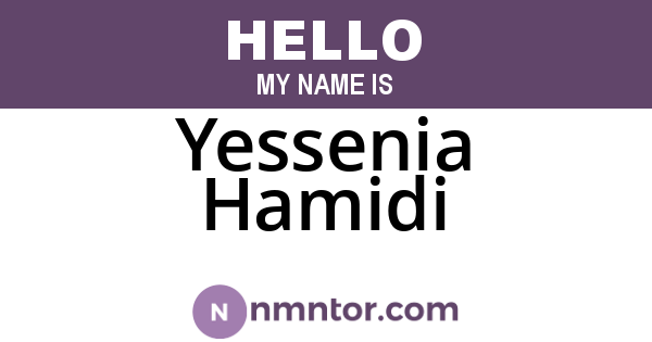 Yessenia Hamidi
