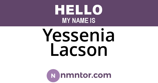 Yessenia Lacson