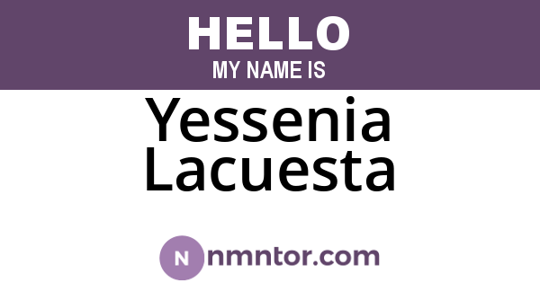 Yessenia Lacuesta