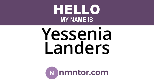 Yessenia Landers
