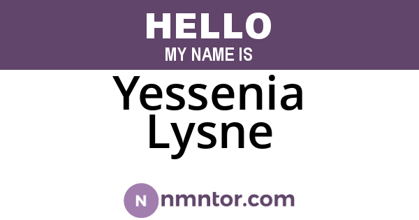 Yessenia Lysne