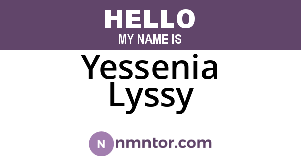 Yessenia Lyssy