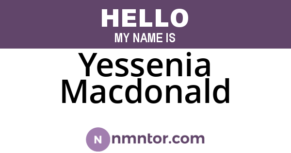 Yessenia Macdonald