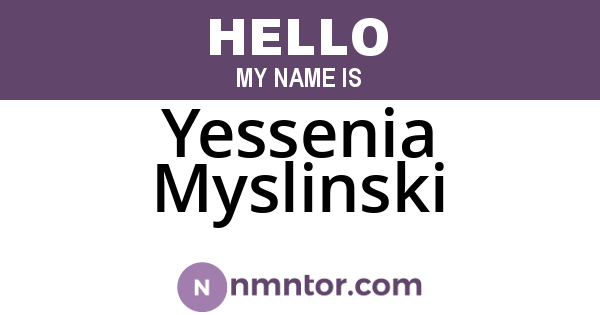 Yessenia Myslinski